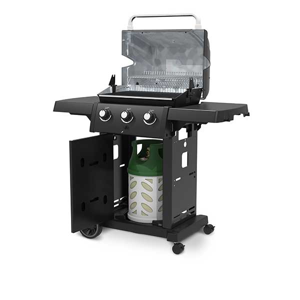 Broil King Royal™ 320 Shadow plinski roštilj s otvorenim poklopcem