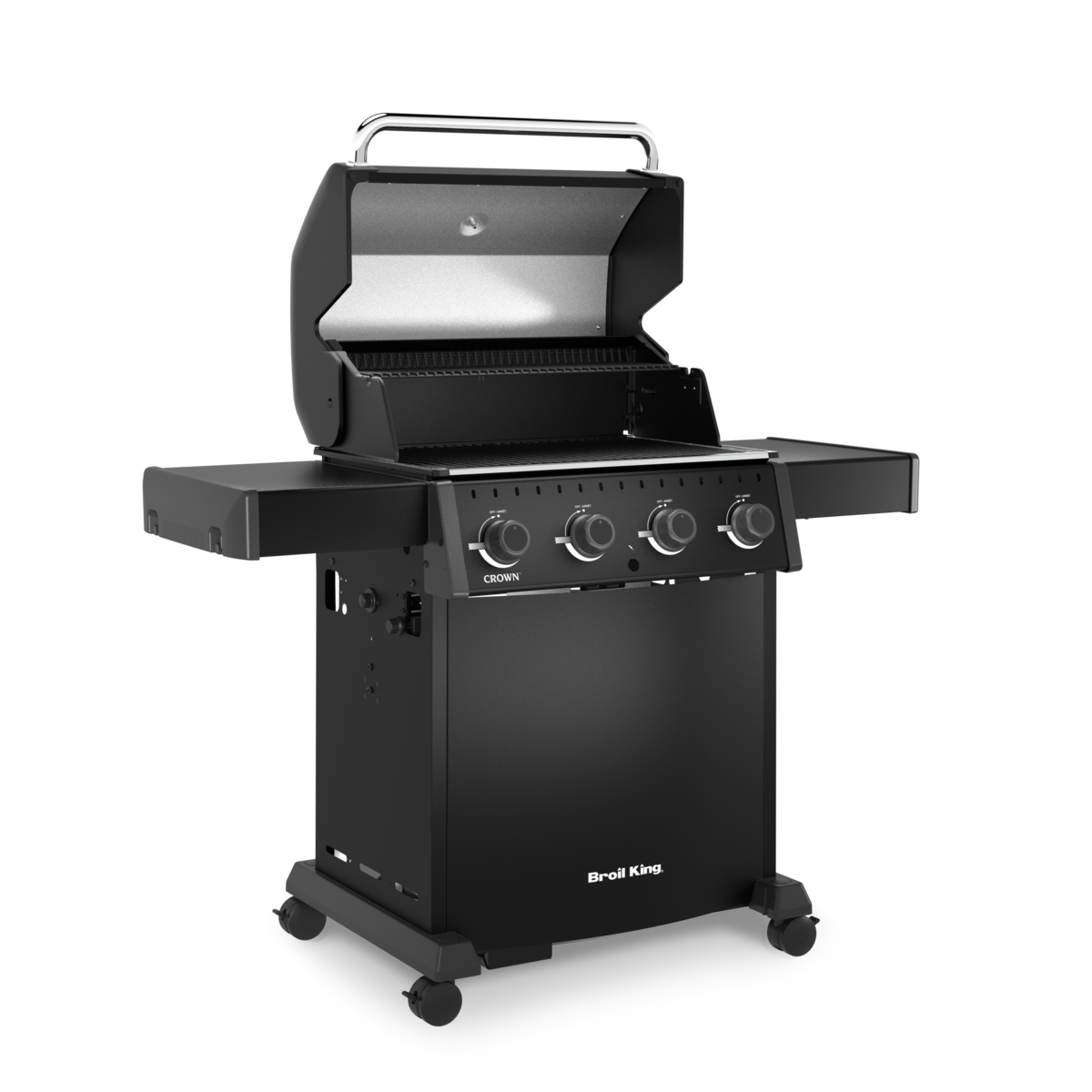 Broil King Crown™ 410 Shadow plinski roštilj bočni prikaz