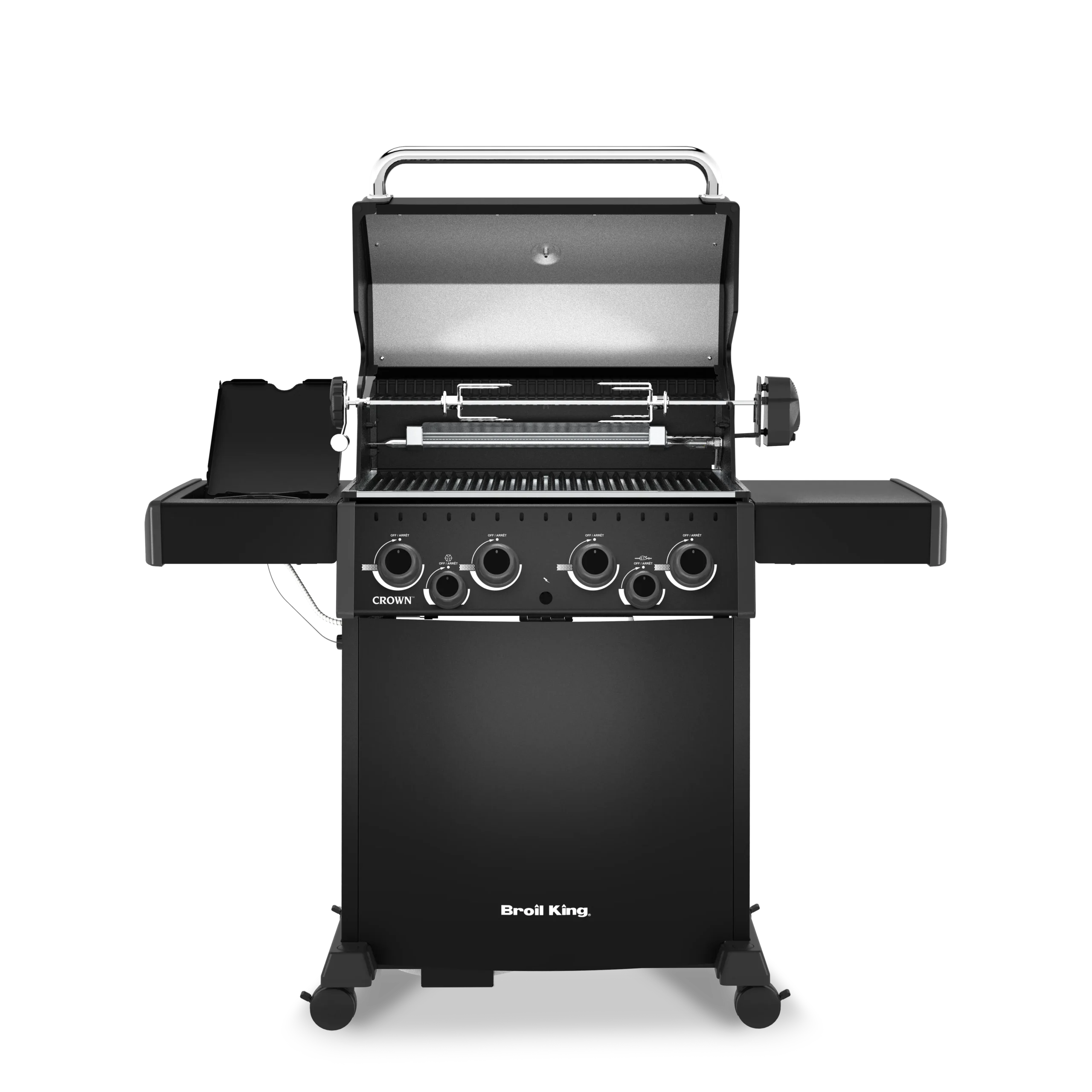 Broil King Crown™ 480 Shadow plinski roštilj bočni prikaz