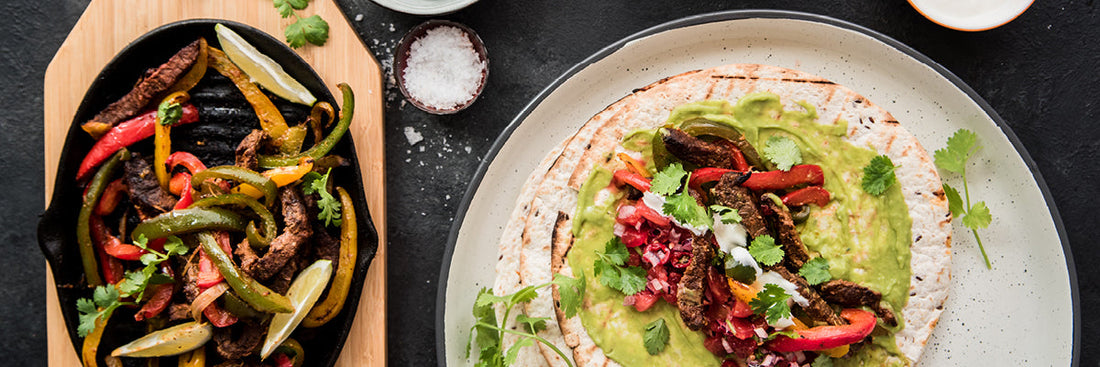 Fajitas s roštilja s govedinom i paprikama