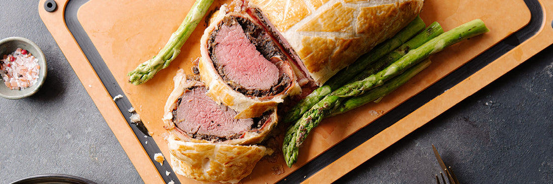 Beef Wellington sa šparogama pripremljen na roštilju